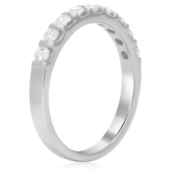 14kt White Gold 9-Stone .41cttw Diamond Band Image 2 Becky Beauchine Kulka Diamonds and Fine Jewelry Okemos, MI