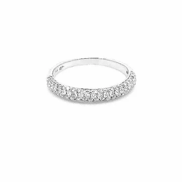 14kt White Gold 90-Stone .47cttw Diamond Band Image 2 Becky Beauchine Kulka Diamonds and Fine Jewelry Okemos, MI