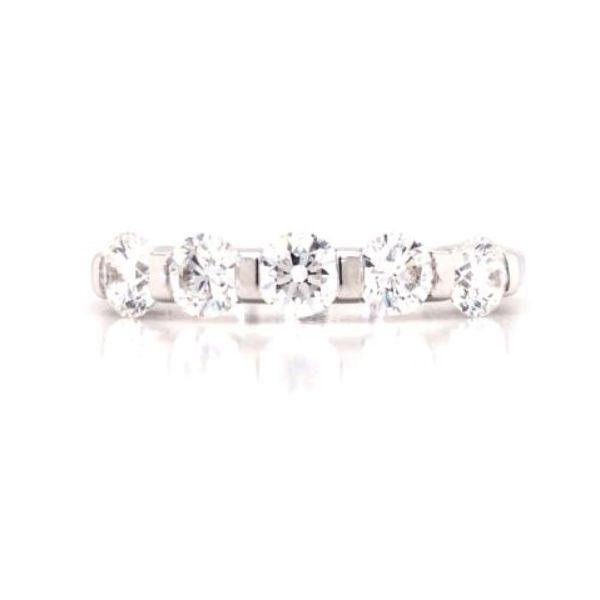 14kt White Gold 5-Stone 1.00cttw Diamond Band Becky Beauchine Kulka Diamonds and Fine Jewelry Okemos, MI