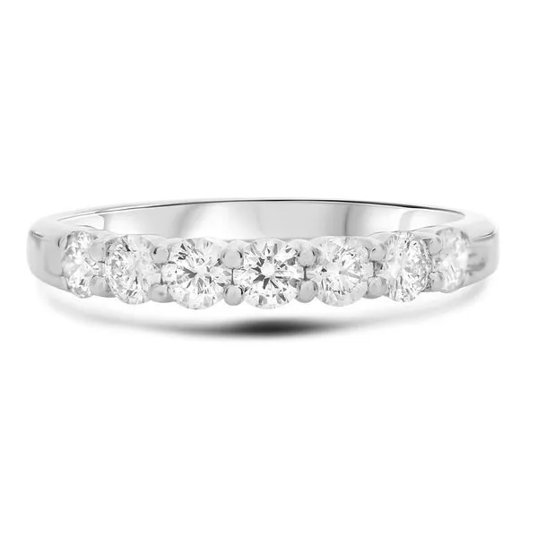 14kt White Gold  7-Stone Diamond Band Becky Beauchine Kulka Diamonds and Fine Jewelry Okemos, MI