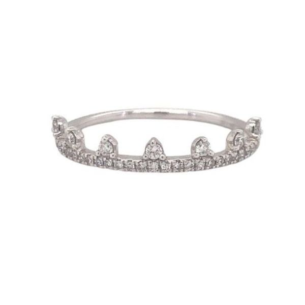 14kt White Gold .19cttw Diamond Crown Band - Top Becky Beauchine Kulka Diamonds and Fine Jewelry Okemos, MI