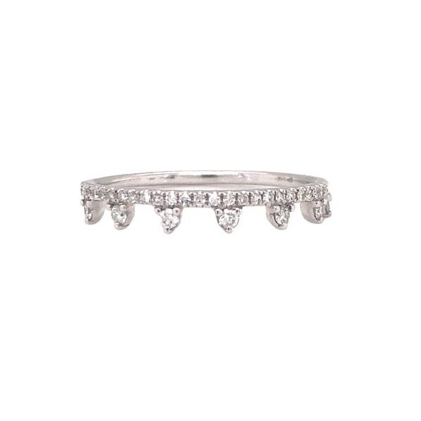 14kt White Gold .19cttw Diamond Crown Band - Bottom Becky Beauchine Kulka Diamonds and Fine Jewelry Okemos, MI