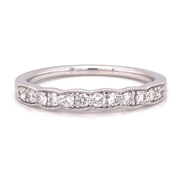 14kt White Gold .25cttw Milgrain Border Diamond Band Becky Beauchine Kulka Diamonds and Fine Jewelry Okemos, MI