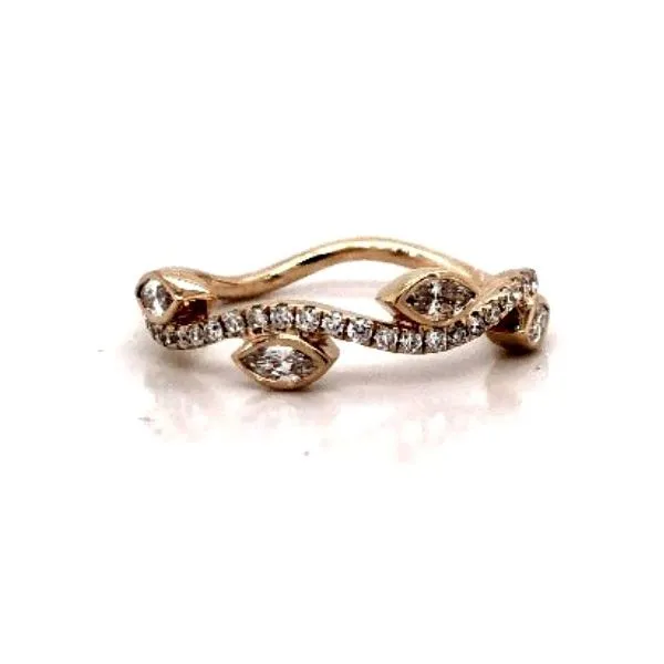 14kt Yellow Gold Marquee and Diamond Band Becky Beauchine Kulka Diamonds and Fine Jewelry Okemos, MI