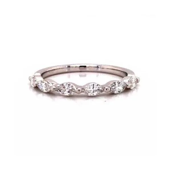 14kt White Gold 6-Stone .52cttw Marquee Diamond Band Becky Beauchine Kulka Diamonds and Fine Jewelry Okemos, MI