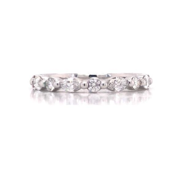 14kt White Gold .61cttw Round and Marquee Diamonds Band Becky Beauchine Kulka Diamonds and Fine Jewelry Okemos, MI