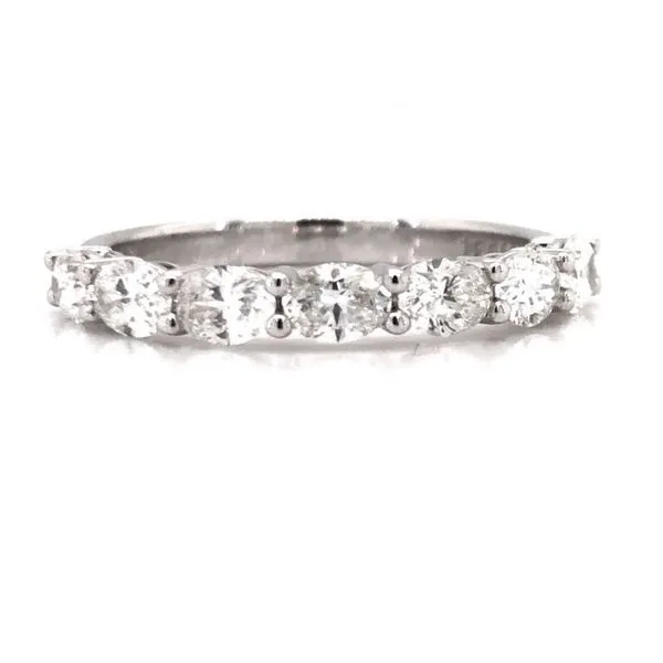 14kt White Gold 7-Stone 1.05cttw Oval Diamond Band by Martin Flyer Becky Beauchine Kulka Diamonds and Fine Jewelry Okemos, MI