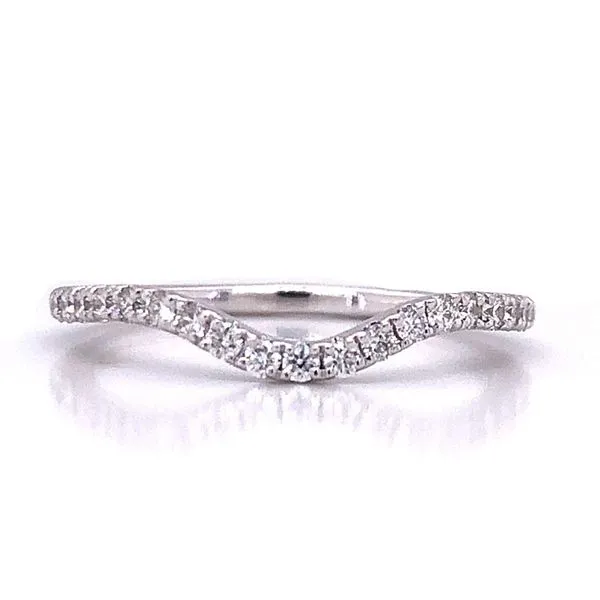 14kt White Gold .25cttw Diamond Curved Band Becky Beauchine Kulka Diamonds and Fine Jewelry Okemos, MI