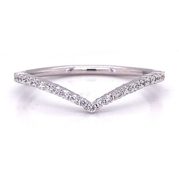 14kt White Gold .25cttw Diamond Curved 