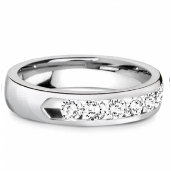 14kt White Gold Channel Set Diamond Wedding Band Image 3 Becky Beauchine Kulka Diamonds and Fine Jewelry Okemos, MI