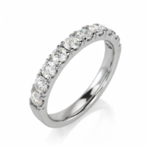 14kt White Gold Diamond Wedding Band Image 2 Becky Beauchine Kulka Diamonds and Fine Jewelry Okemos, MI