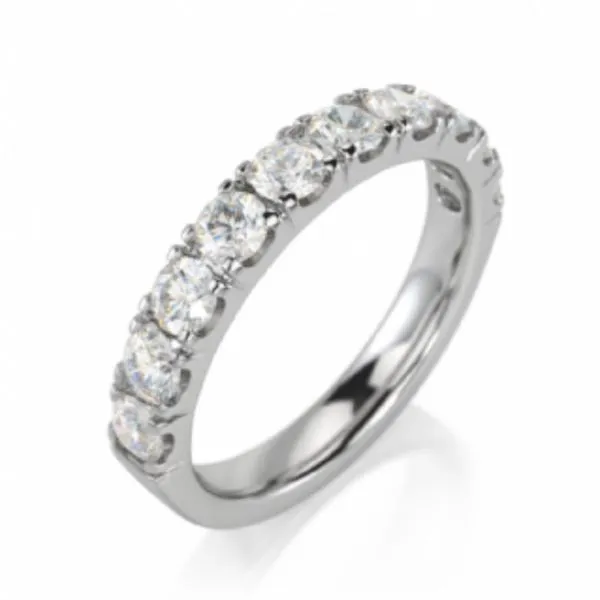14kt White Gold Diamond Wedding Band Image 2 Becky Beauchine Kulka Diamonds and Fine Jewelry Okemos, MI