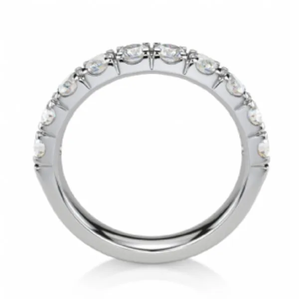 14kt White Gold Diamond Wedding Band Image 3 Becky Beauchine Kulka Diamonds and Fine Jewelry Okemos, MI