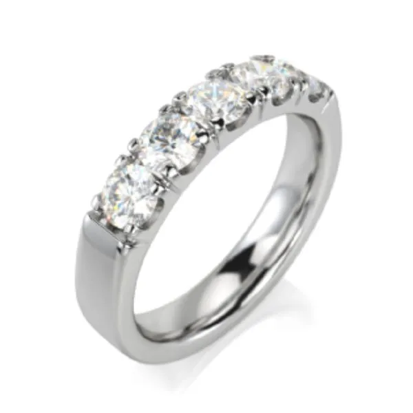 14kt White Gold Diamond Wedding Band Image 2 Becky Beauchine Kulka Diamonds and Fine Jewelry Okemos, MI