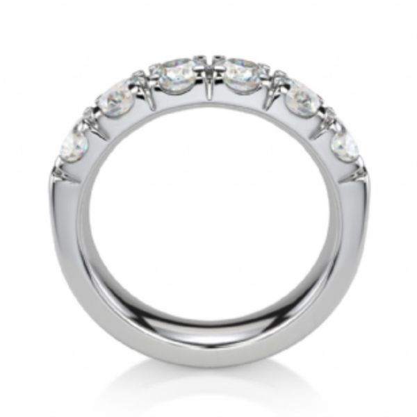 14kt White Gold Diamond Wedding Band Image 3 Becky Beauchine Kulka Diamonds and Fine Jewelry Okemos, MI