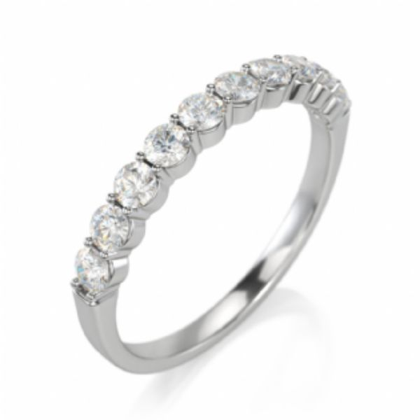 14kt White Gold Diamond Wedding Band Image 2 Becky Beauchine Kulka Diamonds and Fine Jewelry Okemos, MI
