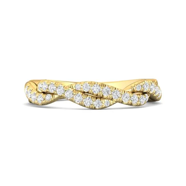 14kt Yellow Gold Twist Diamond Wedding Band By Martin Flyer similar item image