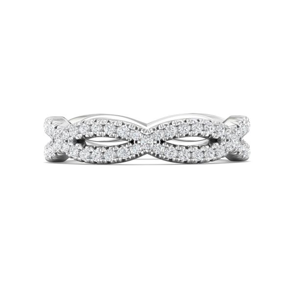 14kt White Gold Twist Diamond Band By Martin Flyer Becky Beauchine Kulka Diamonds and Fine Jewelry Okemos, MI