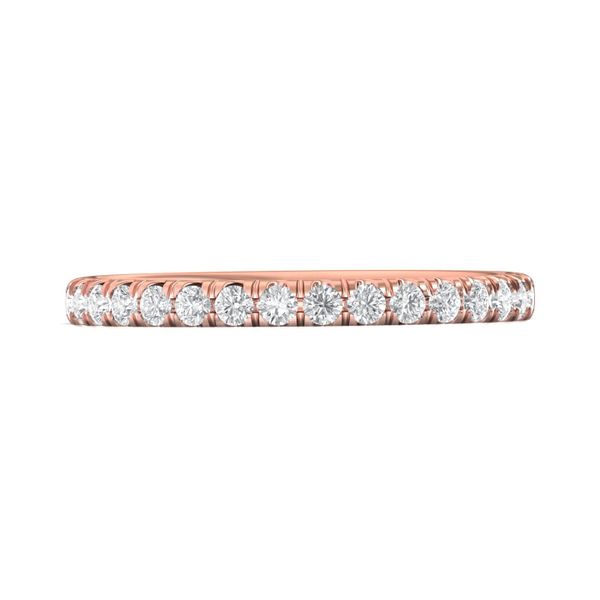 14kt Rose Gold Diamond Wedding Band By Martin Flyer Becky Beauchine Kulka Diamonds and Fine Jewelry Okemos, MI