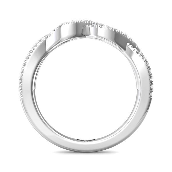 14kt White Gold Twist Diamond Wedding Band By Martin Flyer Image 2 Becky Beauchine Kulka Diamonds and Fine Jewelry Okemos, MI