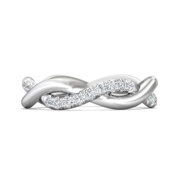 14kt White Gold Twist Diamond Wedding Band By Martin Flyer Becky Beauchine Kulka Diamonds and Fine Jewelry Okemos, MI