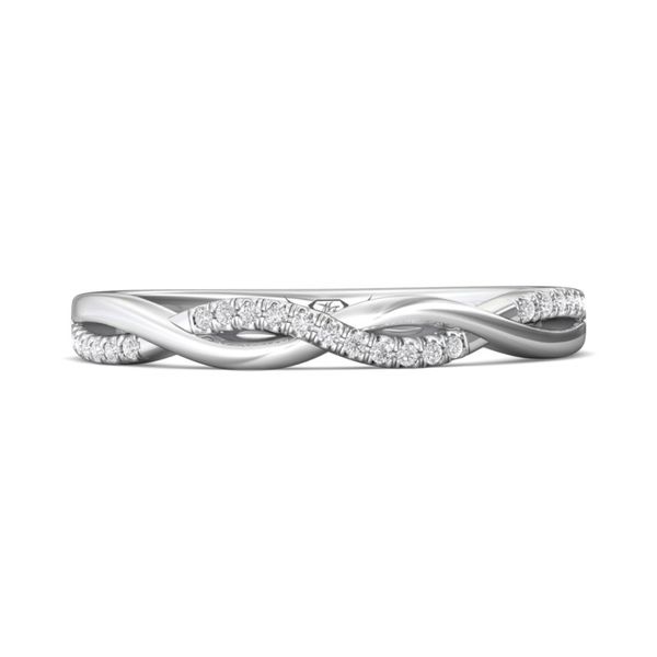 14kt White Gold Twist Diamond Wedding Band By Martin Flyer Becky Beauchine Kulka Diamonds and Fine Jewelry Okemos, MI