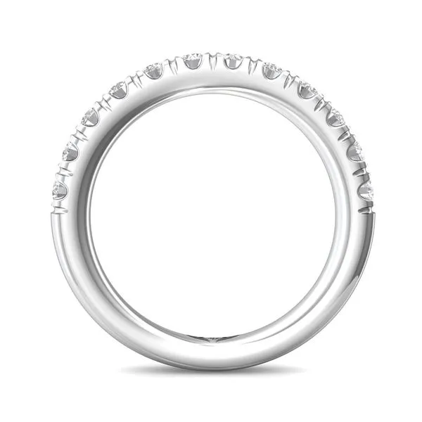 14kt White Gold 12 Stone Diamond Wedding Band  By Martin Flyer Image 2 Becky Beauchine Kulka Diamonds and Fine Jewelry Okemos, MI