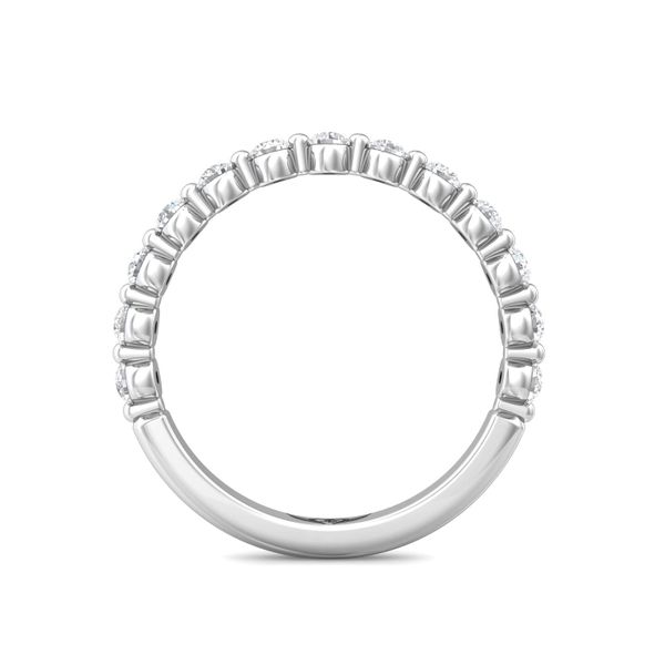 14kt White Gold Single Prong Diamond Wedding Band By Martin Flyer Image 2 Becky Beauchine Kulka Diamonds and Fine Jewelry Okemos, MI