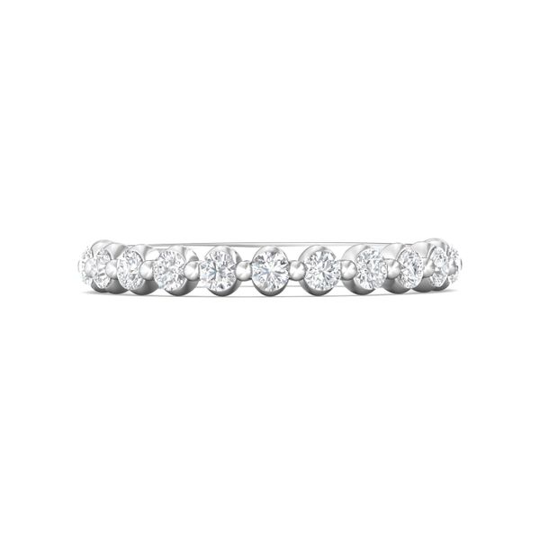 14kt White Gold Single Prong Diamond Wedding Band By Martin Flyer Becky Beauchine Kulka Diamonds and Fine Jewelry Okemos, MI