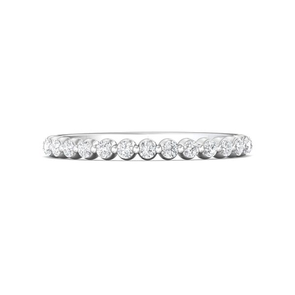 14kt White Gold Single Prong Diamond Wedding Band By Martin Flyer Becky Beauchine Kulka Diamonds and Fine Jewelry Okemos, MI