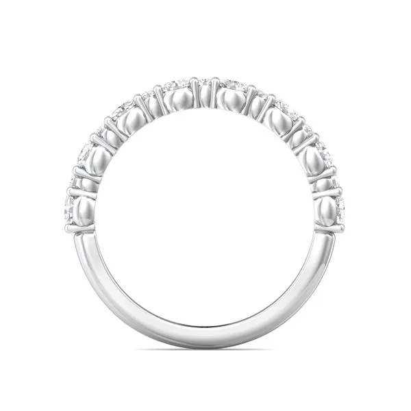 14kt White Gold Alternating Diamond Wedding band By Marti...