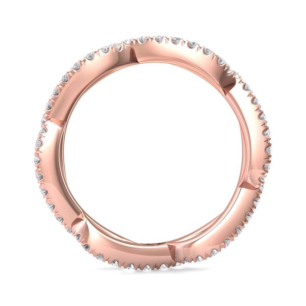 14kt Rose Gold Twist Diamond Eternity Band By Martin Flyer Image 2 Becky Beauchine Kulka Diamonds and Fine Jewelry Okemos, MI
