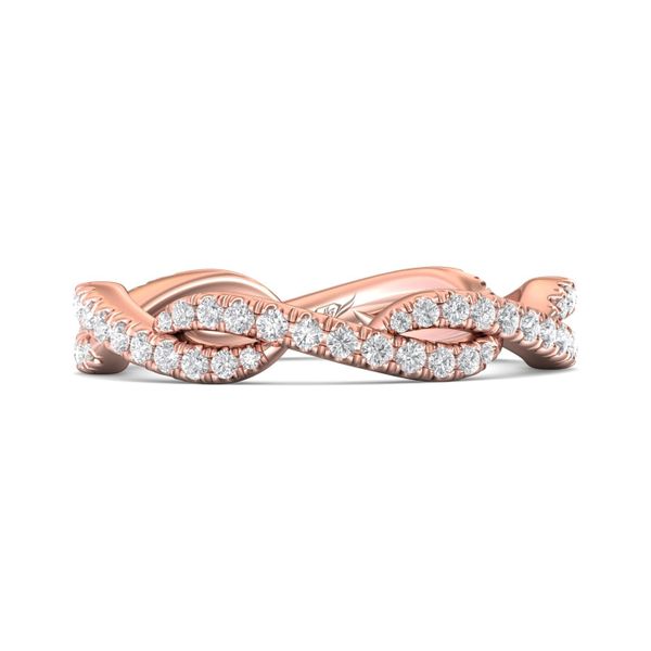 14kt Rose Gold Twist Diamond Eternity Band By Martin Flyer Becky Beauchine Kulka Diamonds and Fine Jewelry Okemos, MI