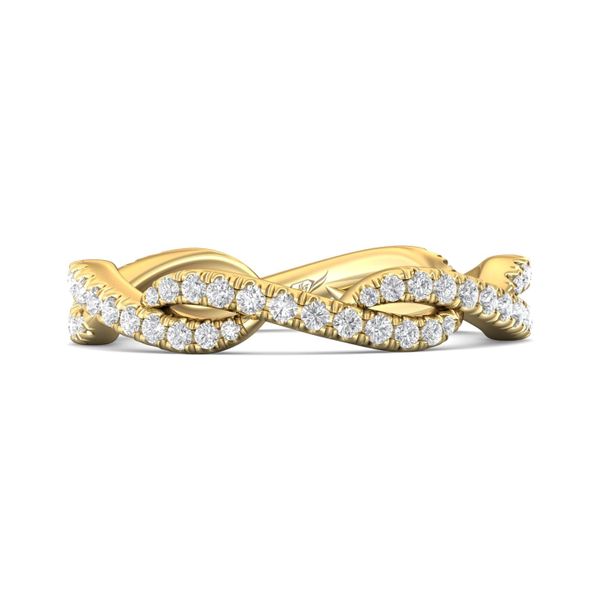 14kt Yellow Gold Twist Diamond Eternity Band By Martin Flyer Becky Beauchine Kulka Diamonds and Fine Jewelry Okemos, MI