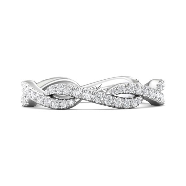 14kt White Gold Twist Diamond Eternity Band By Martin Flyer Becky Beauchine Kulka Diamonds and Fine Jewelry Okemos, MI