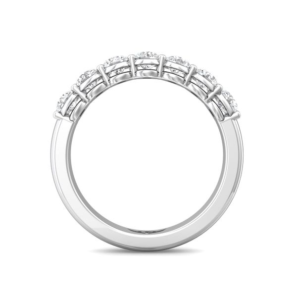 14kt White Gold 7 Stone Diamond Wedding Band By Martin Flyer Image 2 Becky Beauchine Kulka Diamonds and Fine Jewelry Okemos, MI