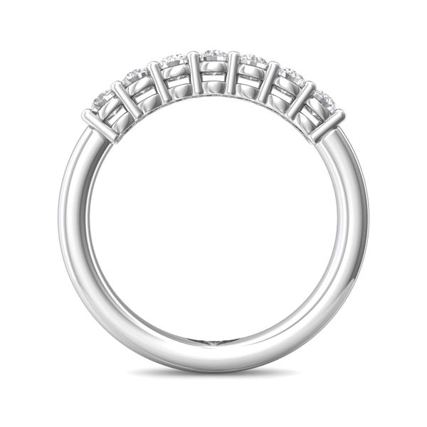 14kt White Gold 7 Stone Diamond Wedding Band By Martin Flyer Image 2 Becky Beauchine Kulka Diamonds and Fine Jewelry Okemos, MI