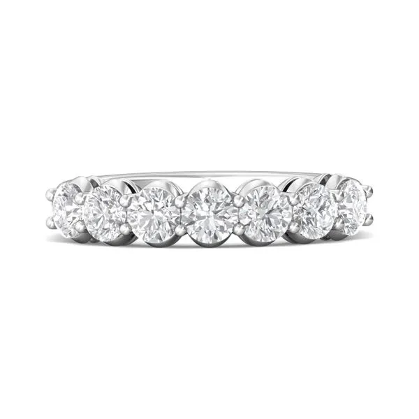 14kt White Gold 7 Stone Diamond Wedding Band By Martin Flyer