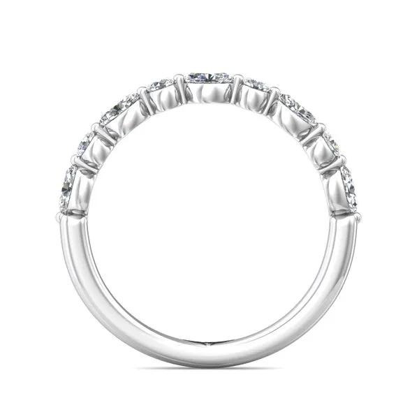 14kt White Gold Alternating Marquis and Round Diamond Single Prong Stacking Badn by Martin Flyer Image 2 Becky Beauchine Kulka Diamonds and Fine Jewelry Okemos, MI