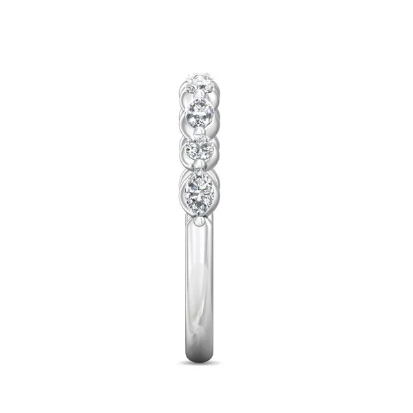 14kt White Gold Alternating Marquis and Round Diamond Single Prong Stacking Badn by Martin Flyer Image 4 Becky Beauchine Kulka Diamonds and Fine Jewelry Okemos, MI