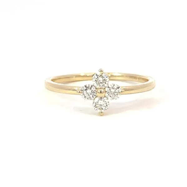 14kt Yellow Gold Diamond Flower Ring Becky Beauchine Kulka Diamonds and Fine Jewelry Okemos, MI