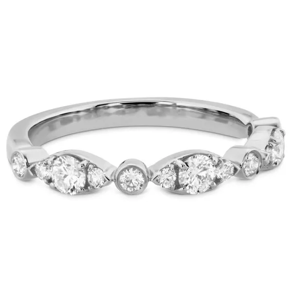 Hearts on Fire 18Kt White Gold Bezel Regal Diamond Band Image 2 Becky Beauchine Kulka Diamonds and Fine Jewelry Okemos, MI