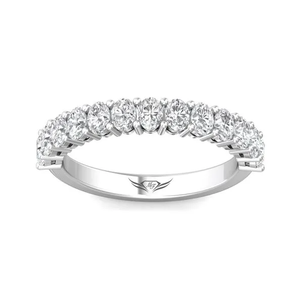 14kt White Gold Oval Diamond Band by Martin Flyer