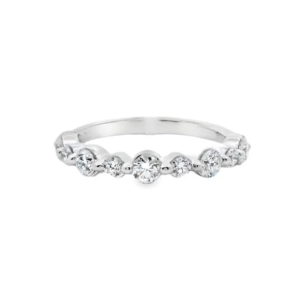 14kt White Gold Single Prong Diamond Band Becky Beauchine Kulka Diamonds and Fine Jewelry Okemos, MI