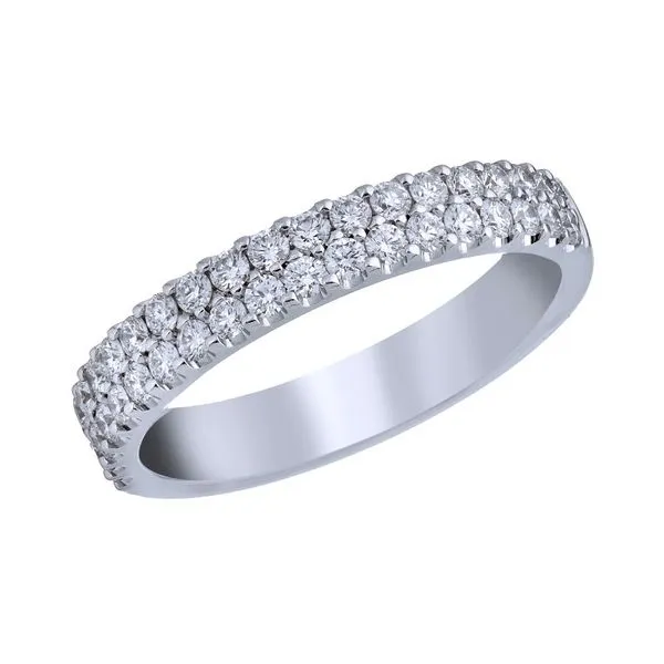 18kt White Gold Two Row Diamond Band Becky Beauchine Kulka Diamonds and Fine Jewelry Okemos, MI