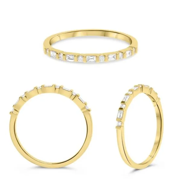 14kt Yellow Gold Diamond Satcking Band