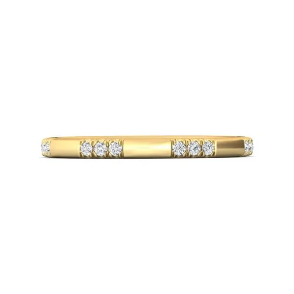 14kt Yellow Gold Diamond Wedding Band by Martin Flyer