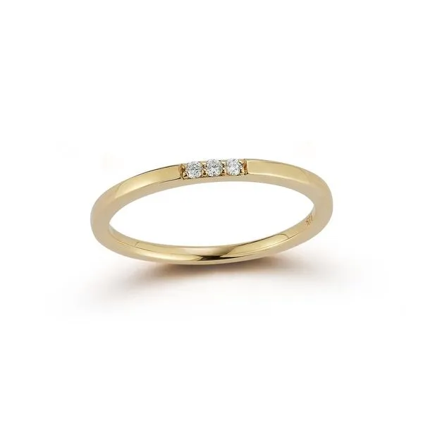 14kt Yellow Gold Diamond Stacking Band