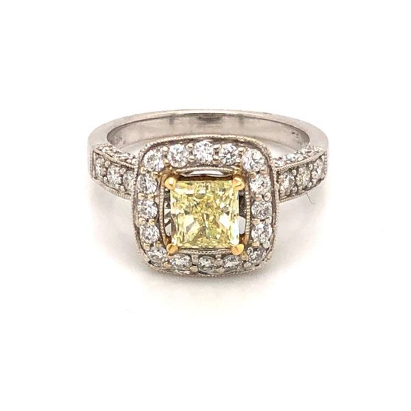 18kt White Gold 1.04ct Yellow Gold Diamond Ring Becky Beauchine Kulka Diamonds and Fine Jewelry Okemos, MI