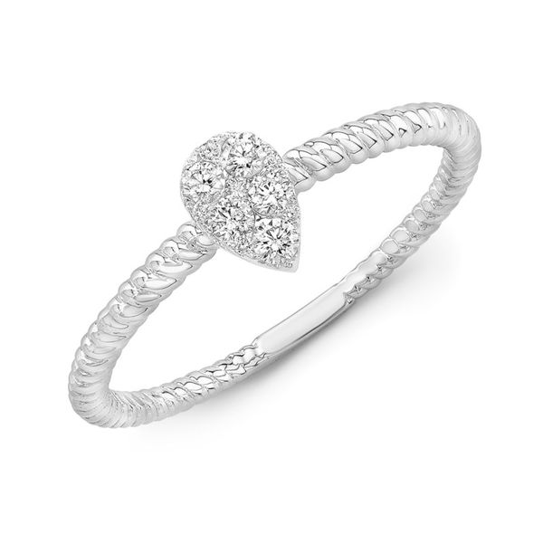 14kt White Gold Pear Shaped .15cttw Diamond Ring Becky Beauchine Kulka Diamonds and Fine Jewelry Okemos, MI